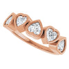 14K White Gold Heart-Shaped Lab-Grown Diamond Ring with 1 1/8 CTW