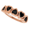 Heart-Shaped 14K Rose Gold Mozambique Garnet Ring