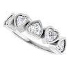 14K White Gold Heart-Shaped Lab-Grown Diamond Ring with 1 1/8 CTW