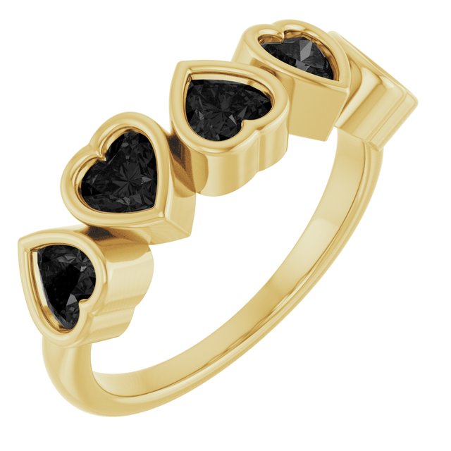 Heart-Shaped 14K Rose Gold Mozambique Garnet Ring