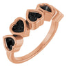 Heart-Shaped 14K Rose Gold Mozambique Garnet Ring