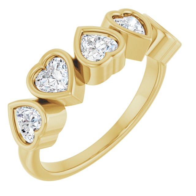 14K White Gold Heart-Shaped Lab-Grown Diamond Ring with 1 1/8 CTW