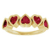 Heart-Shaped 14K Rose Gold Mozambique Garnet Ring