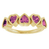 Heart-Shaped 14K Rose Gold Mozambique Garnet Ring