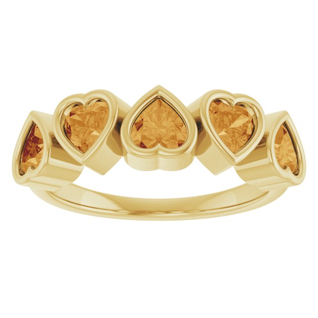 Heart-Shaped 14K Rose Gold Mozambique Garnet Ring