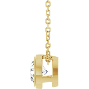 Platinum 1/10 CT Natural Diamond Adjustable Necklace - Modern Elegance