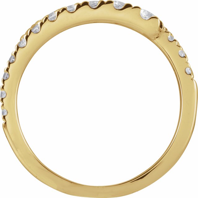 14K Yellow Gold 9/10 CTW Lab-Grown Diamond Bypass Ring