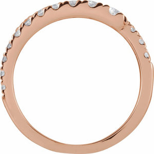 14K Yellow Gold 9/10 CTW Lab-Grown Diamond Bypass Ring