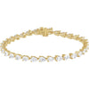 14K Yellow Gold 7x5 mm Lab-Grown Diamond Line Bracelet - Elegant Design