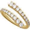 14K Yellow Gold 9/10 CTW Lab-Grown Diamond Bypass Ring