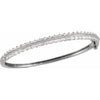 14K Yellow Gold, 7x5 mm Lab-Grown Diamond Bangle Bracelet – Elegant Design