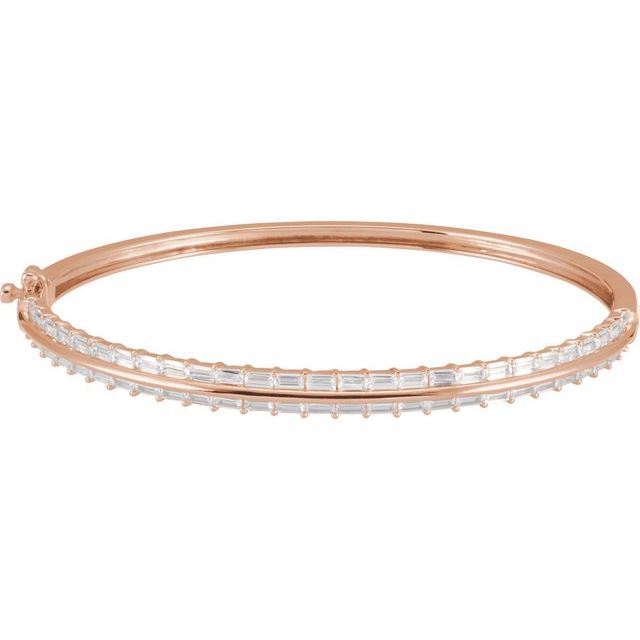 14K Gold Lab-Grown Diamond Bangle Bracelet
