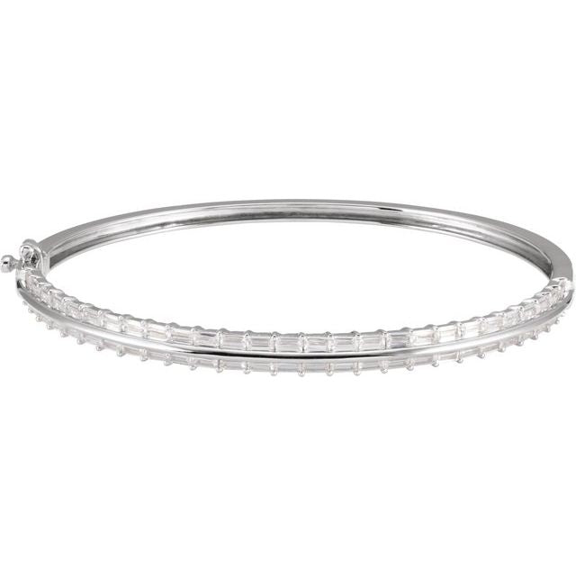 14K Gold Lab-Grown Diamond Bangle Bracelet