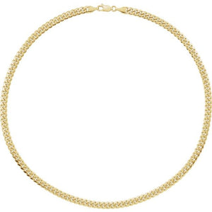 14K Yellow Gold, 5 mm Miami Cuban Curb 18