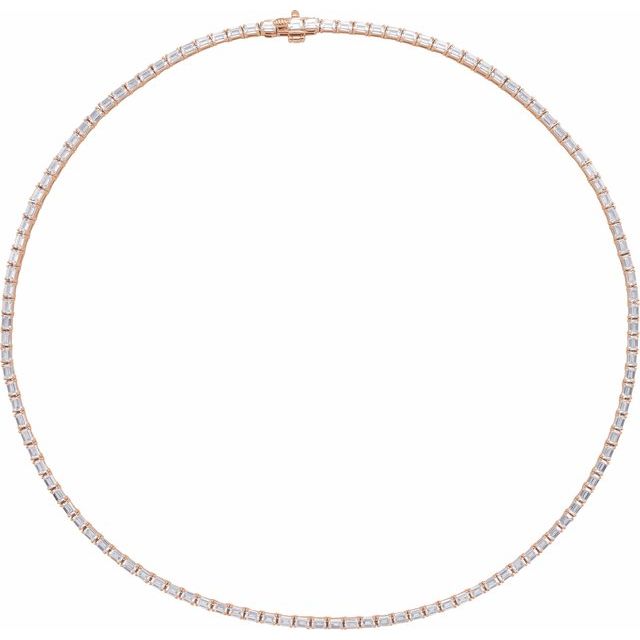 14K Gold Lab-Grown Diamond Line Necklace