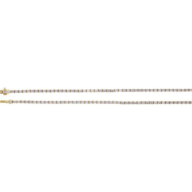 14K Yellow Gold 16" 11 3/4 CTW Lab-Grown Diamond Line Necklace