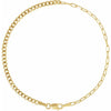 14K Yellow Gold 2.7 mm Curb & Paperclip-Style 7