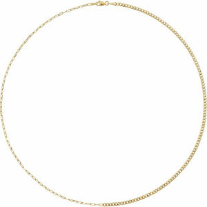 14K Yellow Gold 2.7 mm Curb & Paperclip-Style 16