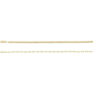 14K Yellow Gold 2.7 mm Curb & Paperclip-Style 16