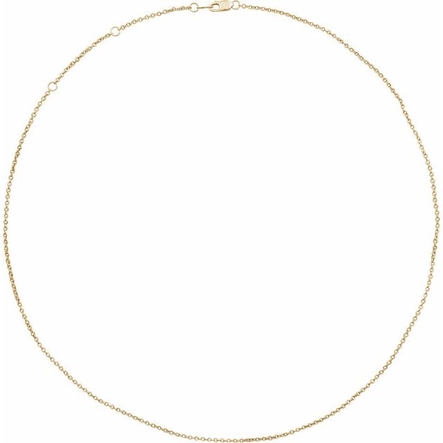 14K Rose Gold-Filled 1.5  mm Cable 7" Chain