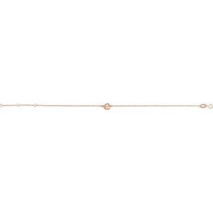 14K White Gold Initial R Bracelet 6.5-7.5 Inches - Elegant Jewelry