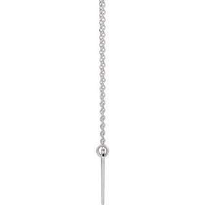 14K White Gold Engravable 18x13 mm Heart Necklace