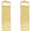 14K Yellow Gold 23 mm Modern Flat Tube Hoop Earrings