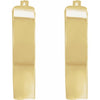 14K Yellow Gold 23 mm Modern Flat Tube Hoop Earrings