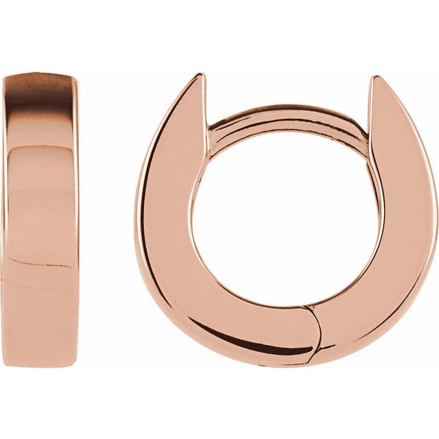 Hinged Earrings | 14K Gold, Silver & Platinum | 10.2 Mm × 2.7 Mm | Hinged | Polished