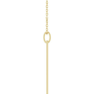 14K Rose Gold 27x6.6 mm 2024 Year Roman Numeral Necklace