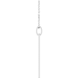 14K Rose Gold 27x6.6 mm 2024 Year Roman Numeral Necklace