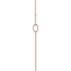 14K Rose Gold 27x6.6 mm 2024 Year Roman Numeral Necklace