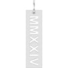 14K White Gold 2024 Roman Numeral Pendant - Polished Finish