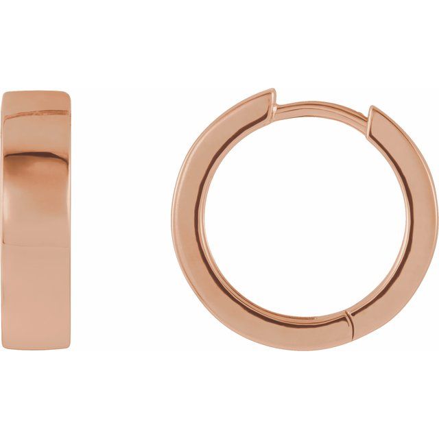 Hinged Earrings | 14K Gold, Silver & Platinum | 16.5 Mm × 4 Mm | Hinged