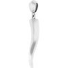 Polished Platinum Italian Horn Pendant - Exquisite Protection Design