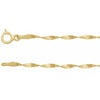 14K Yellow Gold 1.6 mm Twisted Herringbone Chain - Timeless Elegance