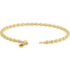 14K Yellow Gold, 7x5 mm Beaded Bracelet – Elegant Luxury Design