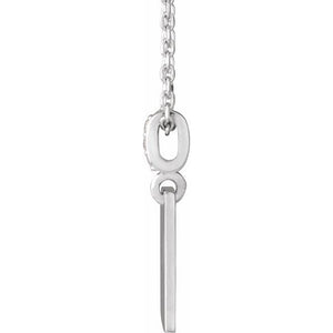 Platinum .02 CTW Natural Diamond Faith Over Fear Necklace - Elegant Design