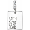 14K Yellow Gold Natural Diamond Faith Over Fear Pendant - Elegant Design