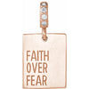 14K Yellow Gold Natural Diamond Faith Over Fear Pendant - Elegant Design