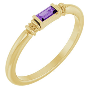 Lab-Grown Alexandrite Stackable Ring