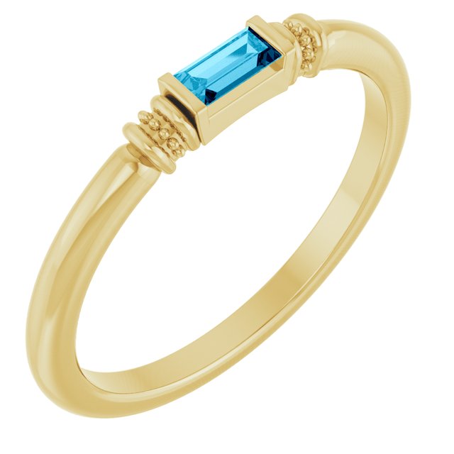 Lab-Grown Alexandrite Stackable Ring in 14K Gold, Platinum & Silver