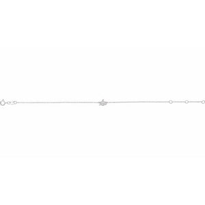 14K White Gold Initial R Bracelet 6.5-7.5 Inches - Elegant Jewelry