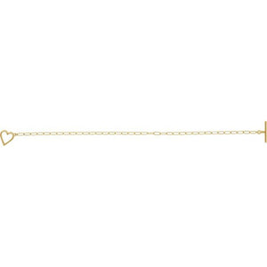 14K Rose Gold Heart & Paperclip Chain 6