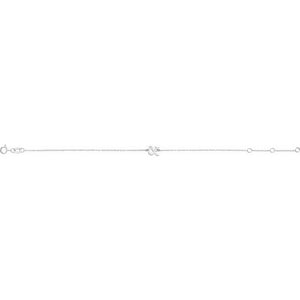 14K White Gold Initial R Bracelet 6.5-7.5 Inches - Elegant Jewelry