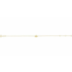 14K White Gold Initial R Bracelet 6.5-7.5 Inches - Elegant Jewelry