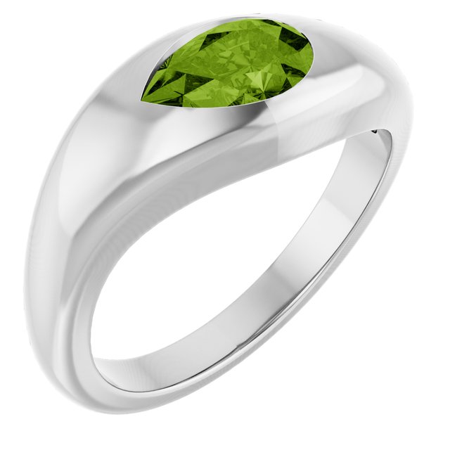 14K Gold Natural Peridot Ring - Options Available