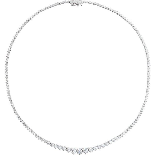 14K Yellow Gold, 5.25 mm Lab-Grown Diamond 16 1/2" Line Necklace