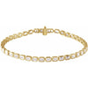 14K Yellow Gold, 7x5 mm Lab-Grown Diamond Line Bracelet - Elegant Design