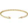 14K Yellow Gold, 7x5 mm Lab-Grown Diamond Line Bracelet - Elegant Design